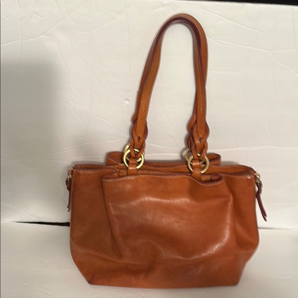 Dooney & Bourke Tan Leather Tote Bag - Picture 2 of 16